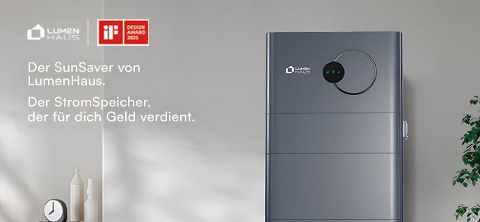 LumenHaus SunSaver All-in-One Home ESS gewinnt den iF Design Award 2025